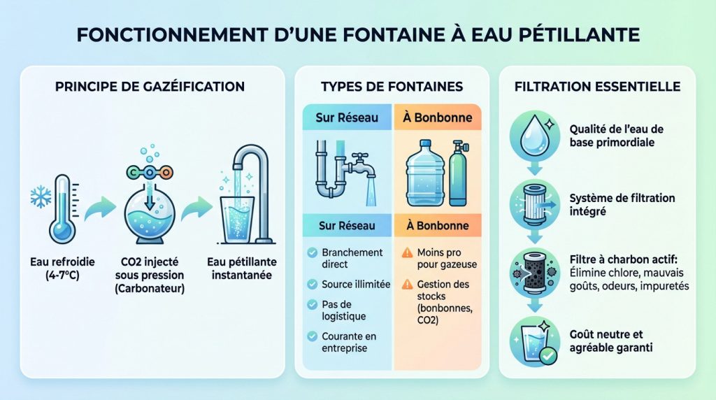 schema fonctionnement fontaine eau petillante