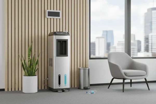 fontaine eau pedale inox